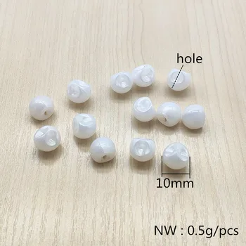 Nov prihod! 10 mm 900pcs Akril Jelly učinek Žogo kroglice za Headdress pribor Uhani delov,ročno Izdelan Nakit DIY