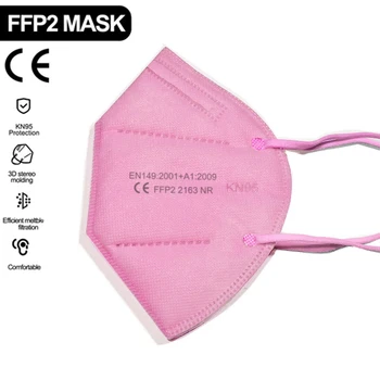 Nova Roza Maske FFP2 KN95 Masko PM2.5 5 Plasti Umetnih, Sintetičnih Vlaken, Maska Za Dihanje Zaščitne Maske Dustproof Večkratno Uporabo Usta Filtrirna