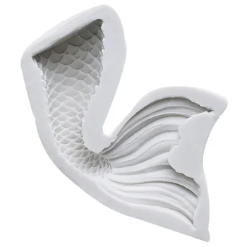 Nova Sirena Rep Fondat Torto Silikonsko Plesni Čokolado Plesni DIY Fishtail Torto Dekoracijo Plesni A1708