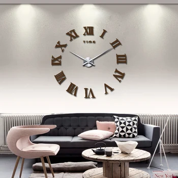 Nove stenske ure watch ure reloj de pared doma dekoracijo 3d akril posebne diy nalepke, Dnevna Soba Iglo