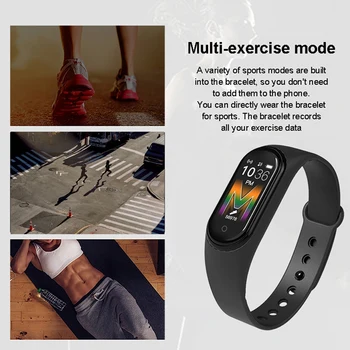 Novi M5 Šport Pametno Gledati Moške Bluetooth Watch Manšeta Fitnes Tracker Ženske Klic Smartwatch Predvajanje Glasbe Zapestnica