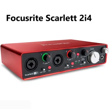 Novo Nadgrajeno Focusrite Scarlett 2i4 II 2. generacije 2 v/4 USB avdio vmesnik, zvočne kartice za Snemanje, aranžerja, v živo