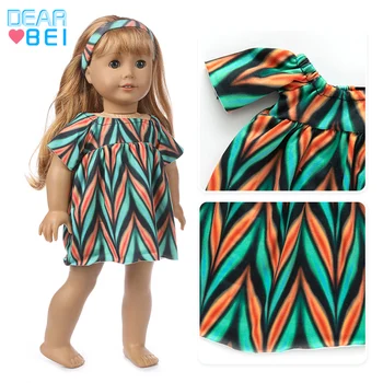 Novo obleko spomladi leta 2020, Primerni Za American Dekle Lutka 18 Inch Punčko Oblačila , Obutev, niso vključeni.
