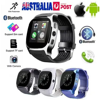 Novo T8 Bluetooth Smart Kartico Telefona Watch Podpira TF KARTICE Sim Klicne Šport Korak Pametno Nositi ura S Kamero Facebook Whatsapp