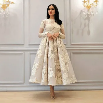 Novo Vestido Festa De Long Sleeve Gleženj Dolžina Prom Obleke 2020 Elegantno Arabski Zabuhle Maturantski Obleki Gala Jurk