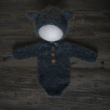 Novorojenček medved fotografija rekviziti,fuzzy obleka za otroka fotografijo ustrelil rekviziti