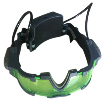 Nočno Vizijo Očala Zeleno Tonirana Objektiv LED Luči za Igro na Prostem Prop Darilo EIG88