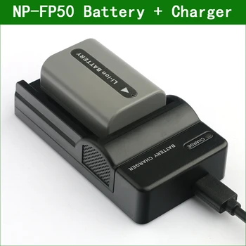 NP-FP50 NP FP50 NPFP50 Baterija in USB Polnilec za Sony NP FP30 FP51 FP70 FP71 FP90 FP91 DCR DVD103 HC16 HC19 HC20 HC21 SR80