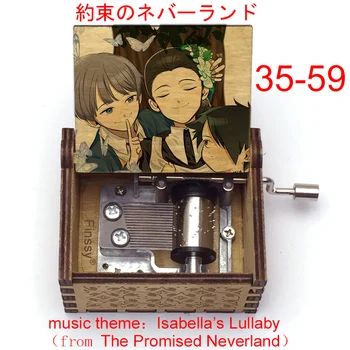Obljubljena Neverland Isabella ' s Lullaby Glasbe Lesene Music Box Strani Anime Navijači Otroci Darilo Okraski Za Božič, Rojstni dan