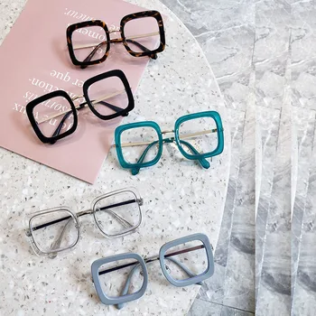 OEC CPO Overside Kvadratnih Očala Ženske Moški Modni Pregleden Optična Očala Okvirji Ženski Jasno Očala 0631
