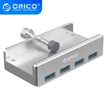 ORICO MH4PU-P USB HUB USB3.0 4Ports SREDIŠČE za Namizni Prenosni Računalnik Kovinsko Ohišje Nazaj Sponko PESTA Tip-A Tip-A Adapter