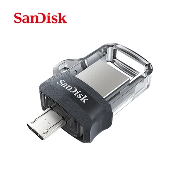 Originalni Dvojni OTG USB Flash Disk 128GB 64GB USB 3.0, Mini SanDisk Pero Pogoni 16GB 32GB PenDrives za PC in Android phones