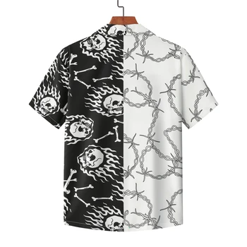OSCN7 Priložnostne Tiskano Majico s Kratkimi rokavi Moški Ulica 2020 Havajih Plaži Oversize Ženske Modni Harujuku Srajce za Moške MX012