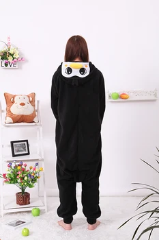 OSEM DO Pingvin Black Kigurumi Onesies Unisex Sleepsuit Odraslih Pižamo Cosplay Kostumi Živali Jumpsuit Za Moški Famale