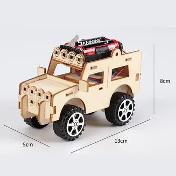 Otroci DIY Komplet Jeep avto Znanost Eksperiment Izobraževanja IZHAJAJO Igrače Tehnologije Elektronske Projekt Gradnje za Šolske Otroke Boy