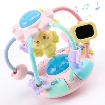 Otroške igrače 13-24 mesecev multicolor glasbeni baby klopotec malčka boy toy Zgrabi Bell novorojenčka otroci, dojenčki, izobraževalne igrače senzorično