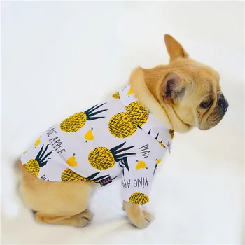 Pet oblačil za pomlad in poletje tanke oddelek Hawaiian pet shirt tiskanje Pagoda prava boj oblačila za pse, poleti hladen in breathabl