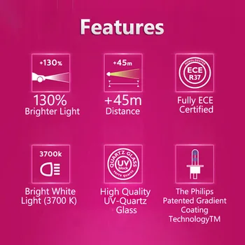 Philips X-treme Vision Plus H1 H4 H7 9003 HB2 12V XVP 130% Več Svetle Avto Halogenskimi Žarometi Luči za Meglo ECE Auto Svetilke, 2pcs