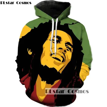 PLstar Cosmo Hoodies Moški Ženske Reggae Zvezde Bob Marley 3D Sweatshirts Puloverju Trenirko Sudadera Hombre hip hop Hoodie Dropship