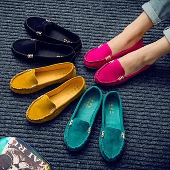 Plus Velikost Ženske Stanovanj čevlji 2019 Loafers Candy Barve Zdrsne na Ravno Čevlji Balet Stanovanja Udoben Ženski čevelj zapatos mujer 2020