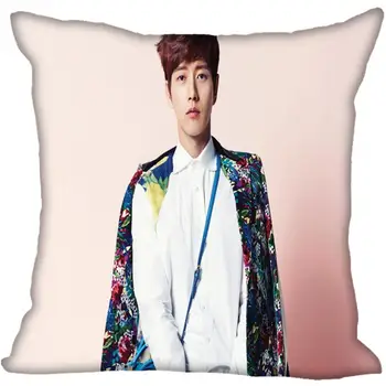 Po meri Kpop Park Hae Jin Natisnjeni Kvadratnih svile Pillowcases 40x40cm,35x35cm Eni Strani Saten Prevleke po Meri Logo