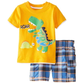Poletje bombaž otroci super junak pižamo komplet dojencek dekliška srčkan risanka Pijamas homewear oblačila za otroke, fantje kratek rokav sleepwear