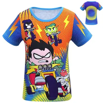 Poletje Risanka Otroci Fantje Dekleta Tshirt T shirt Anime Slika Robin Zver Fant Starfire Krokar Cotoon Tiskanja Tshirt Oblačila Za Otroke