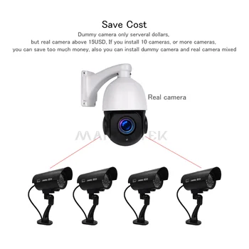 Ponaredek Dummy Kamera na Prostem Nepremočljiva Home Security Video Nadzor Bullet Kamere Zaprtih Night Vision Ipcam Z LED luči