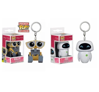 POP Novo Pixar Anime Film igrače EVE & WALL-E Keychain Vinil figuric Zbirka Model Igrače za Otroke Božično darilo