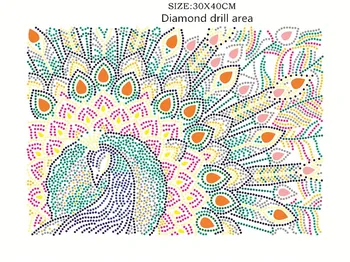 Posebno Oblikovan Diamond Slikarstvo živo Pav DIY 5D Delni Svedrov Navzkrižno Šiv Kompleti Kristalno Nosorogovo Umetnosti