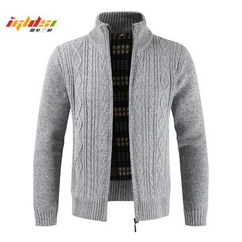 Pozimi Jopico Sweatercoat Debel Toplo Pleteni Pulover Moške Jesenske Jakne Plašči Moški Oblačila, Casual Pletenine Plus Velikost 3XL