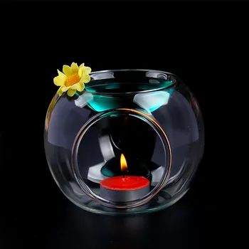 Premer=10 cm Transparentno Steklo Kadila Gorilnik Ustvarjalne Gospodinjski svijećnjak Eterično Olje Lučka Aromo Štedilnik