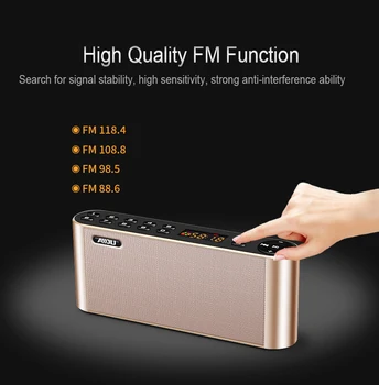Prenosni Bluetooth Stereo Zvočnik Brezžični Hands-free Žep Audio Zvočnik Subwoofer High Fidelity LED Zaslon Mikrofon
