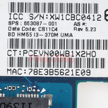 Prenosni računalnik z matično ploščo za HP Paviljon G6-1000 G6-1B79DX I3-370M PC Mainboard 653087-001 6050A2450801 polno tesed DDR3