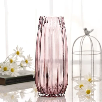 Preproste geometrijske navpično prizmatični steklena vaza pregledna miza obrti vaze sodobne vaza doma dnevna soba dekoracijo