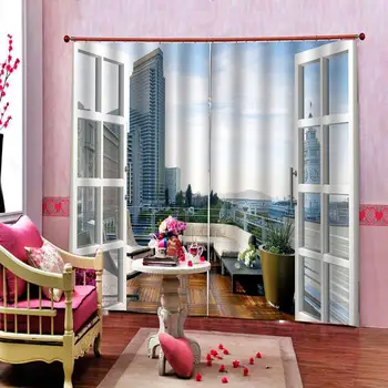 Prilagodite moderne zavese za dnevno sobo, spalnica okna zavese mesto izgradnjo sodobne draperije Prepovedi, okna okraski