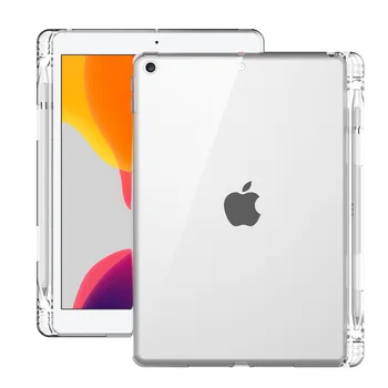 Prozoren Pokrov Za iPad 10.2 7 8 Mini 2 3 4 5 9.7 2018 Pro 10.5 11 Zrak 2 3 4 S Svinčnik Imetnik TPU Silikon Nazaj Tablični Primeru