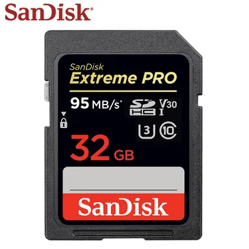 Prvotne Sandisk Extreme Pro Pomnilniška Kartica 128GB 256GB 64GB Max Preberite Hitrost 170MB/s SD Class 10 U3 32GB 95MB/s Za Kamero