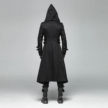 PUNK RAVE Gothic Črno Siva Jopiči Keper Material Outwear Punk Stil Suknjič Stopnji Uspešnosti Kostume Modna Jakna Moški