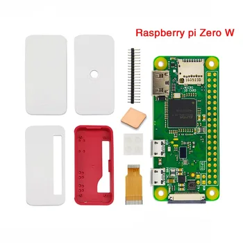Raspberry Pi Nič W Starter Kit Pi Nič W Penzion + Uradni Primeru + 40 pin Header+hladilnega telesa za Pi 0 W brezplačna dostava