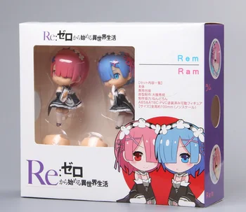 Re Nič Začenši Življenja v Drugi Svetovni 2pc Rem Ram PVC Q figuric igrače Anime slika Igrače Za Otroke, otroci Darila Božič