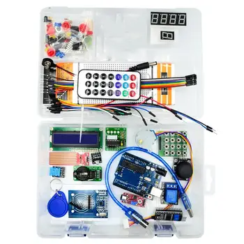 RFID Starter Kit Za Arduino UNO R3 Nadgrajena različica Učenje Suite Dupond vrstice / kruh odbor / oled zaslon lcd 1602 Z Box