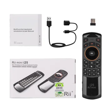 Rii mini i25 rusko Tipkovnico Fly Mouse Daljinski upravljalnik z Programirljivo Tipko Za Smart TV Android TV Box Ogenj TV