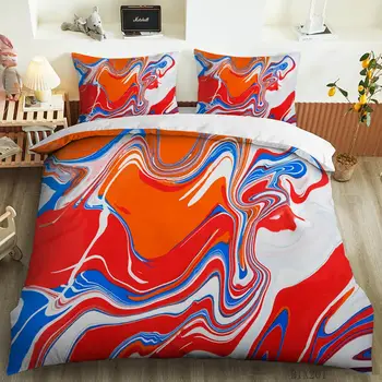 Rjuhe kritje niz posteljo nastavite rjuhe Umetnosti vzorec in grafični Različne barve posteljnine komplet king size posteljnine komplet posteljnine komplet luksuznih