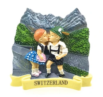Ročno Poslikane Švica Jungfrau Ljubitelje 3D Hladilnik Magneti Turističnih Spominkov Hladilnik Magnetne Nalepke Darilo