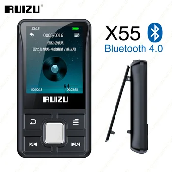 RUIZU X55 Posnetek Šport Bluetooth MP3 Predvajalnik 8GB Mini z Zaslonom Podpira TF Kartice,FM,Snemanje,E-Knjige,Ura,Pedometer Predvajalnik Glasbe