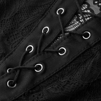 S-3Xl Velikih Velikosti ženskih Oblačil Žensk Seksi Perilo Čipke Backless Obleka, Proti-Vrat Povoj Jumpsuit Z0401