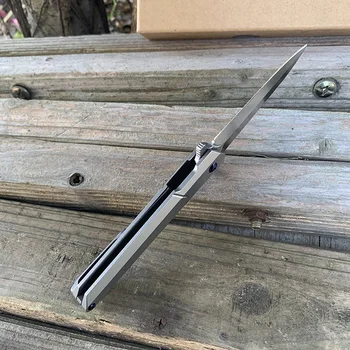 SAMSEND Visoko Trdoto Folding Nož D2 Jekla TC4 titanove Zlitine Ročaj Mini Prostem Lov orodje