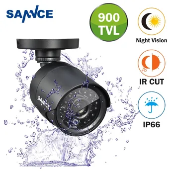SANNCE 700TVL Analogni Fotoaparat Bullet Black Notranja Zunanja Vremensko Home Security nadzorni Sistem Night Vision Z IR-CUT