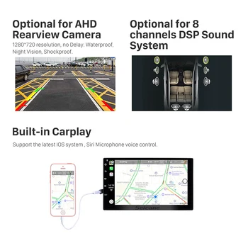 Seicane IPS Carplay Android 10.0 Avto GPS Navigacija Radio 10.1 palčni za Toyota Camry（Ameriki različica）podporo Varnostno kamero